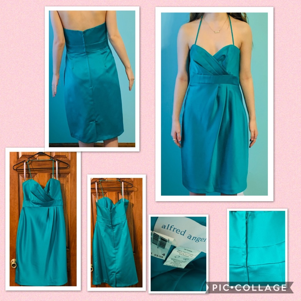 •Alfred Angelo Teal Colored Bridesmaid Dress•